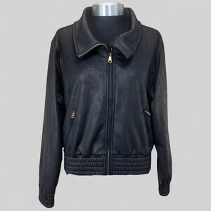Ralph Lauren French Terry‎ Coated Women's Jacket Black size Small NEW